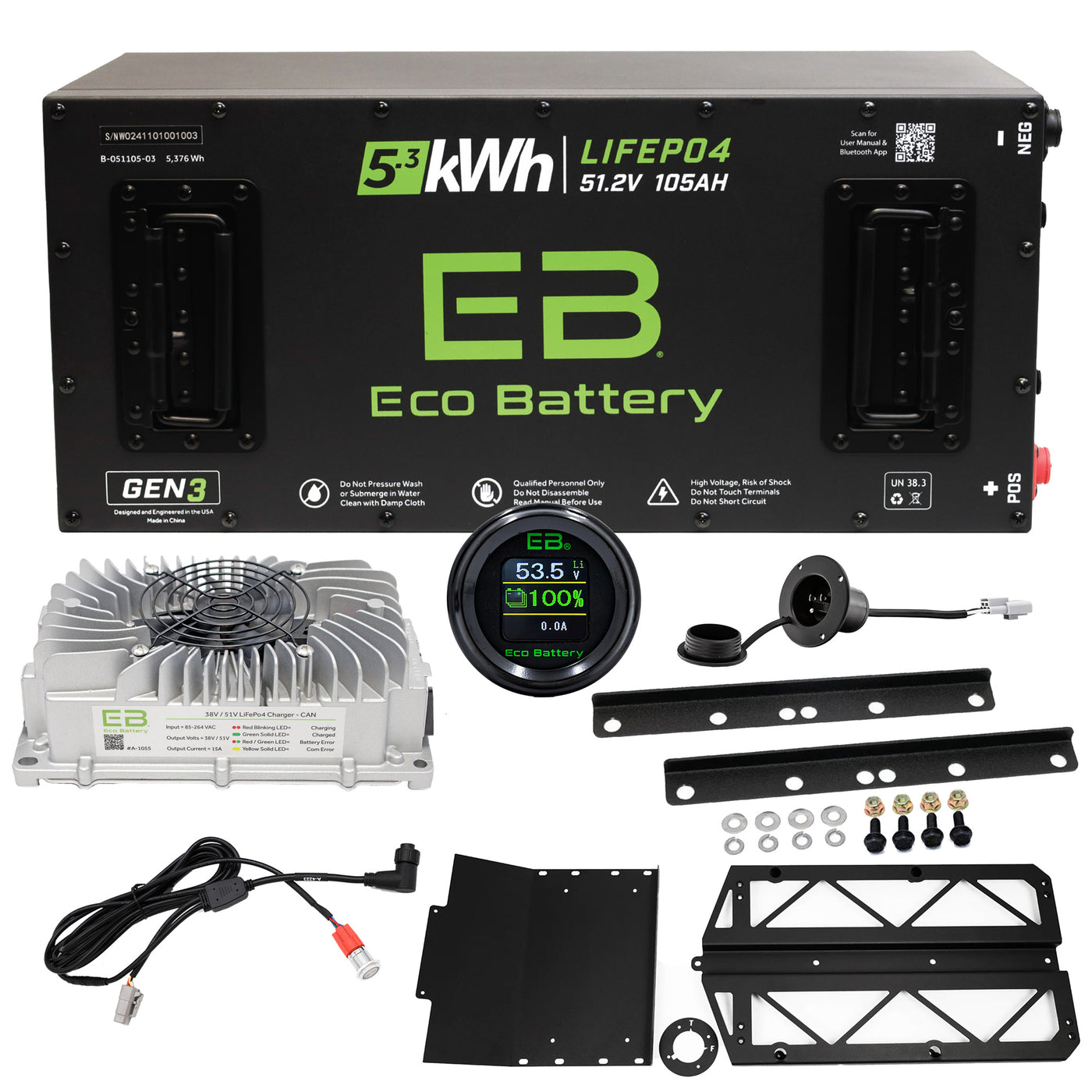 Eco battery Conversion for Polaris Ranger Ev gen 3 w/ 10 year warranty