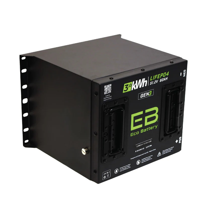 ECO BATTERY 51V 60AH CUBE with Eco Lithium Charger 10 Year Warranty