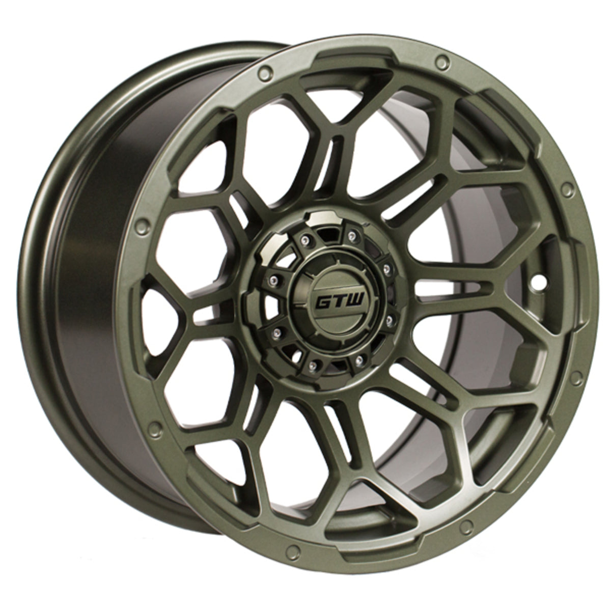 BRAVO WHEEL 14X7, MATTE RECON GREEN GOLF CART WHEEL