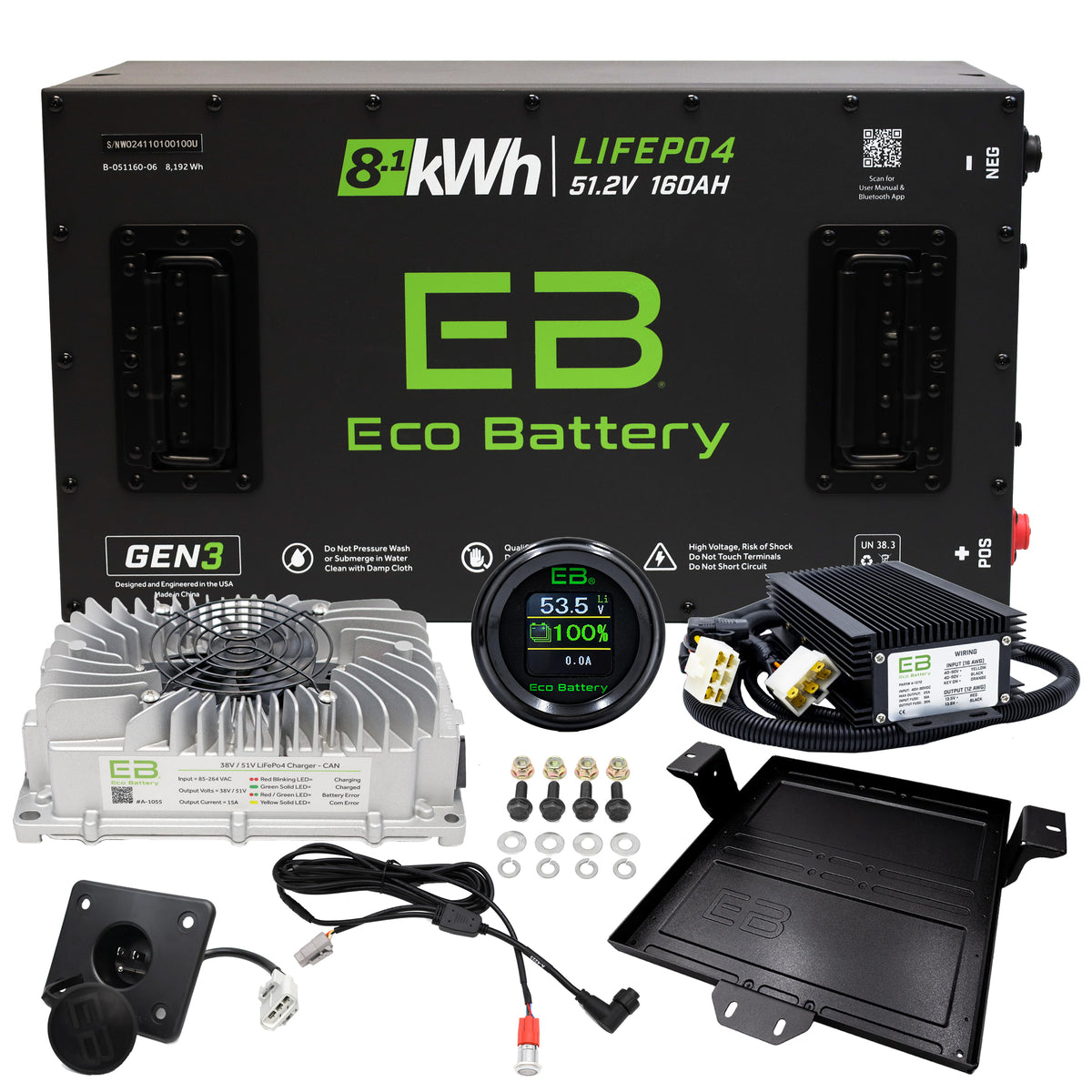 EZGO RXV Eco Lithium 51.2V 160Ah GEN3 Battery Bundle Gen 3 10 Year Warranty