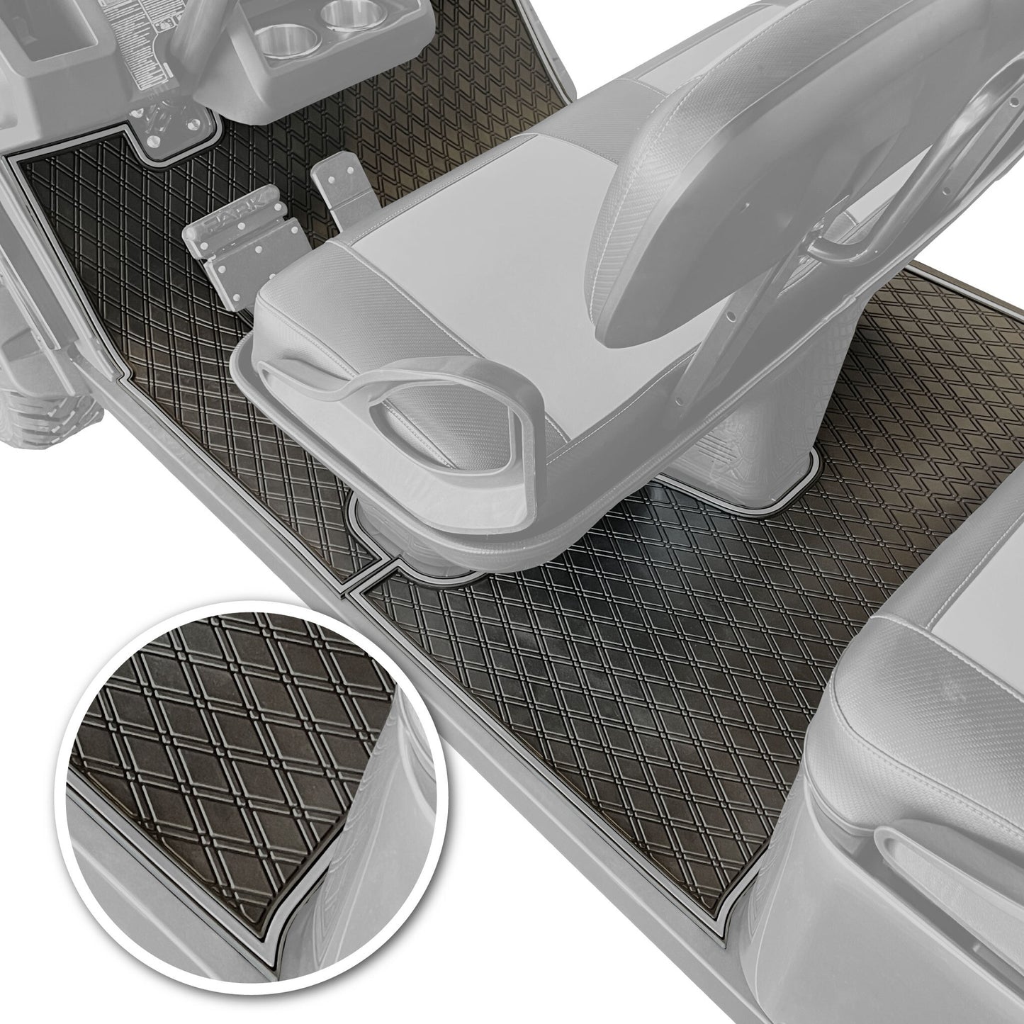 Xtreme Mats EZGO L6 Floor Mat | Full Coverage Black & Gray