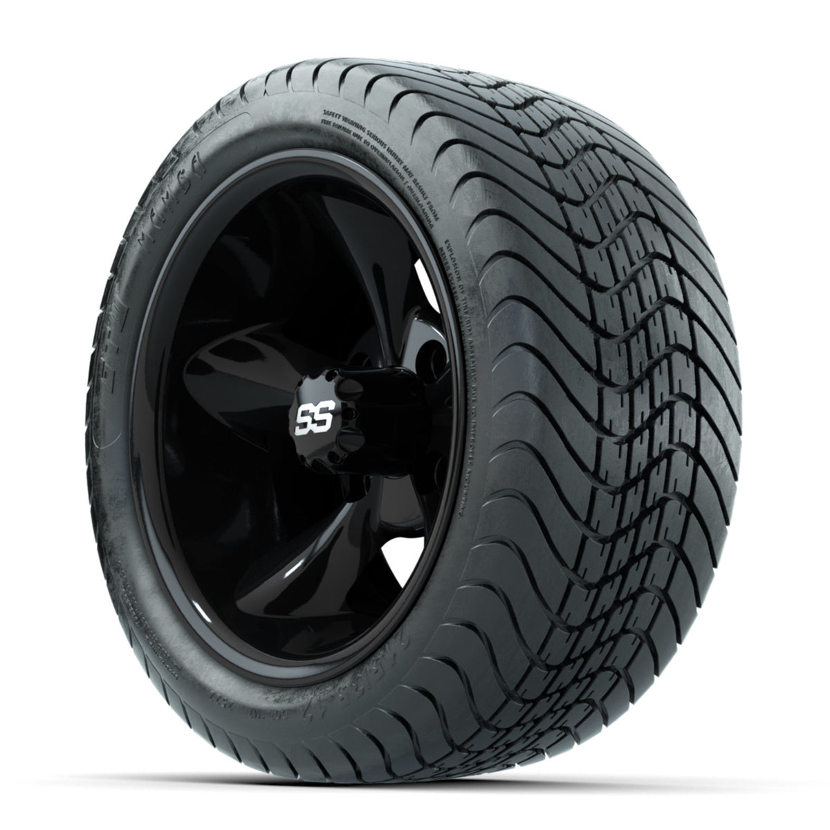 GTW Godfather Black 12 in Wheels with 215/35-12 Mamba Street Tires Full Set