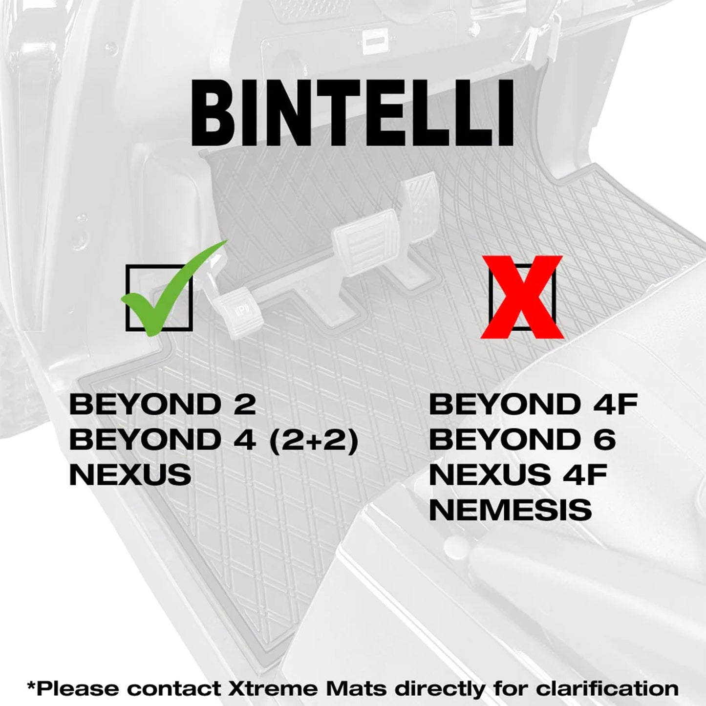 Xtreme Mats Full Coverage Golf Cart Floor Mat – Bintelli Beyond | Black & Gray Trim