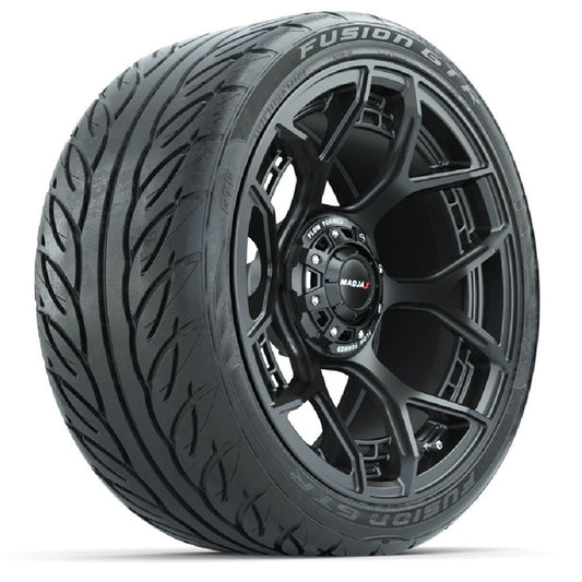 Set of (4) 15 inch MadJax Flow Form Evolution Matte Black Wheels with GTW Fusion GTR Street Tires