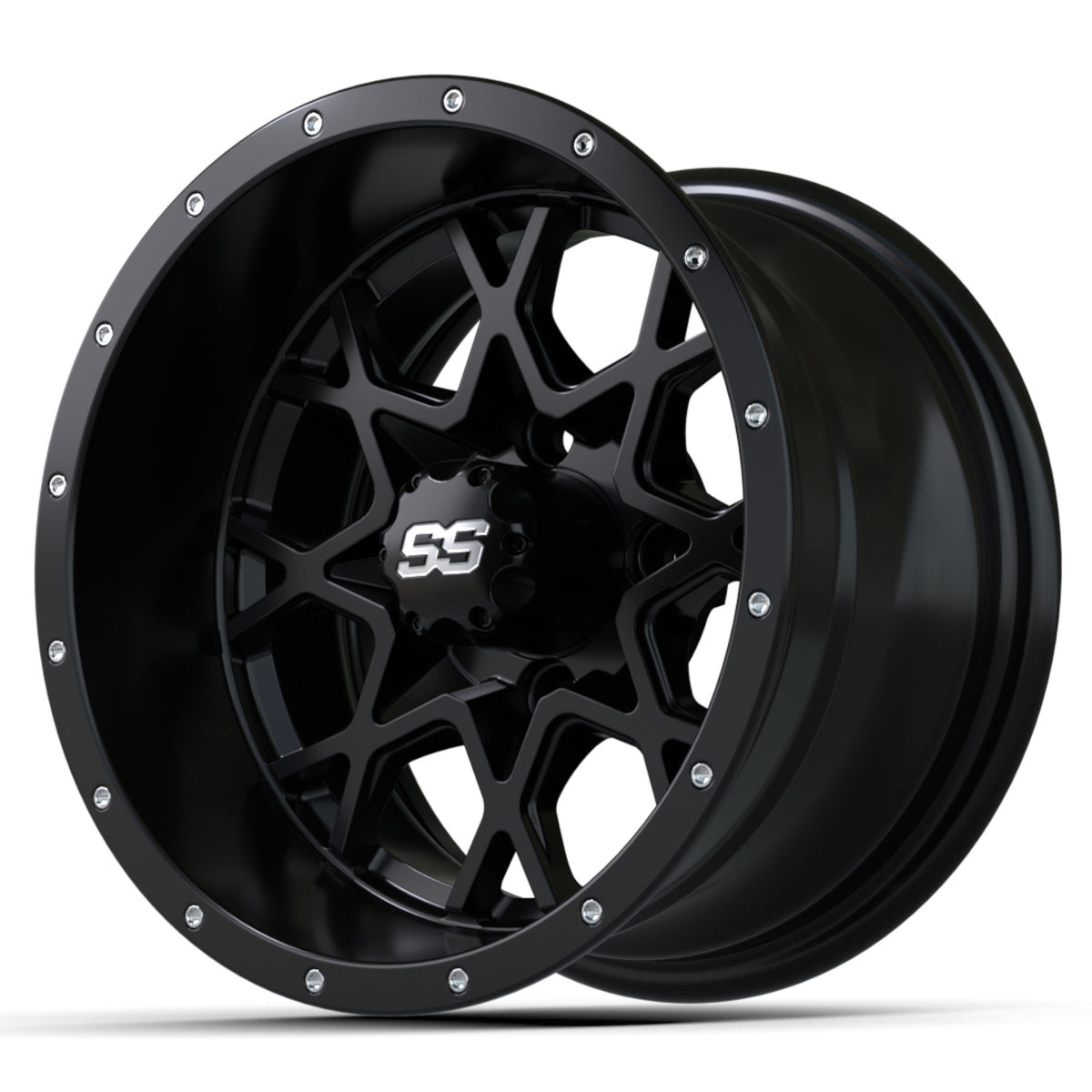 VORTEX 2 WHEEL, 12X7 MATTE BLACK