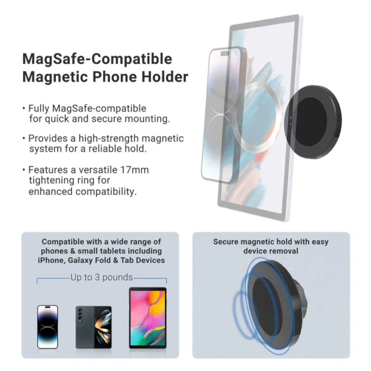 CADDYBAR MAGNETIC PHONE HOLDER ATTACHMENT ONLY UNIVERSAL