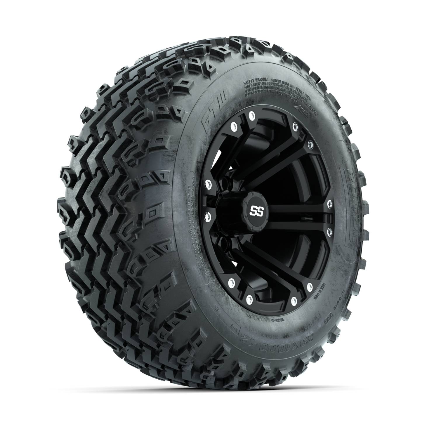GTW Specter Matte Black 12 in Wheels with 23x10.00-12 Rogue All Terrain Tires Full Set