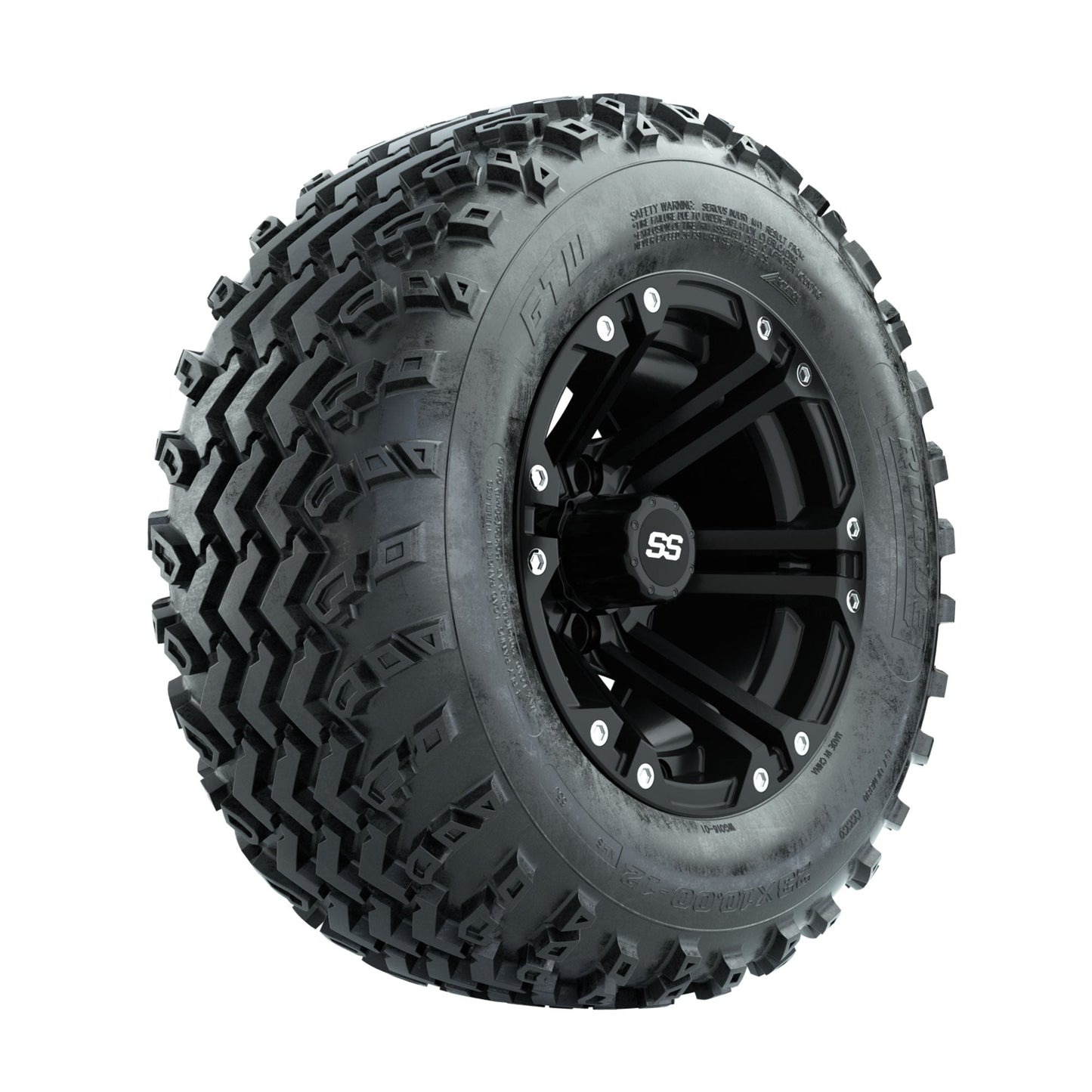 GTW Specter Matte Black 12 in Wheels with 23x10.00-12 Rogue All Terrain Tires Full Set