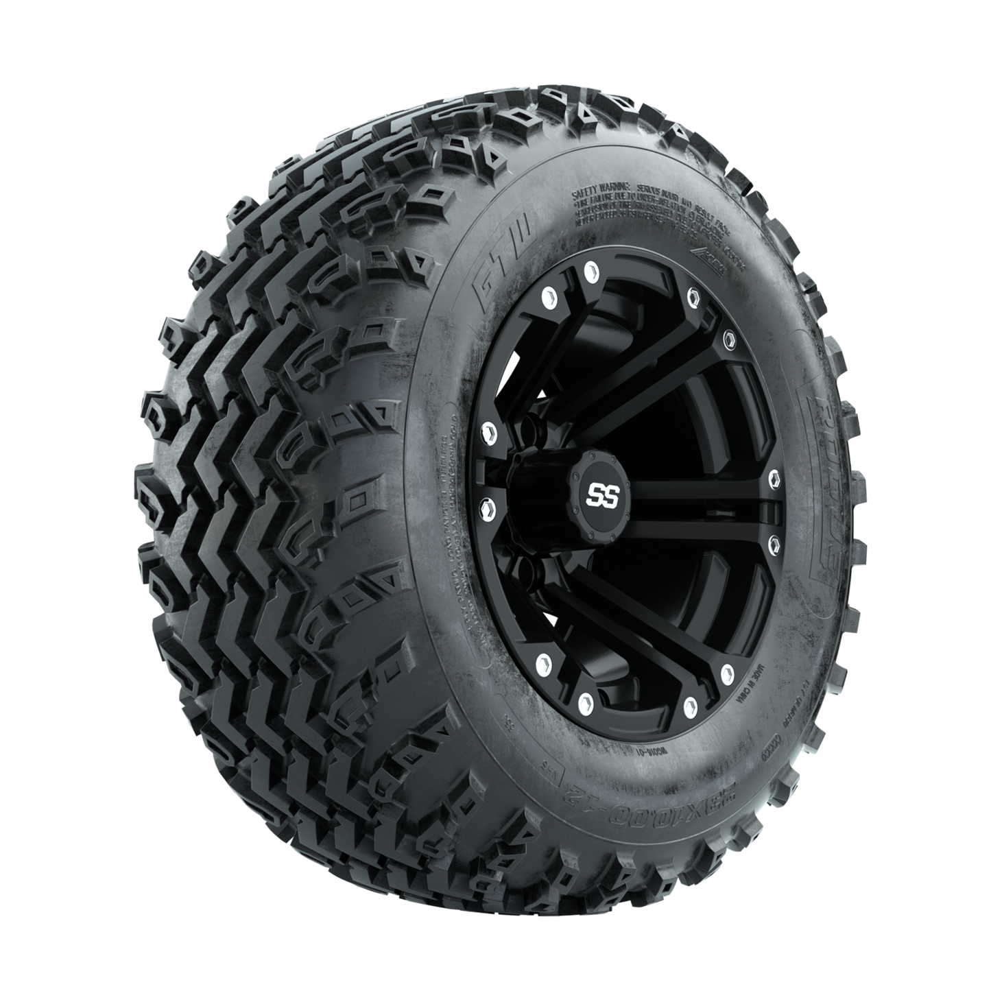 GTW Specter Matte Black 12 in Wheels with 23x10.00-12 Rogue All Terrain Tires Full Set