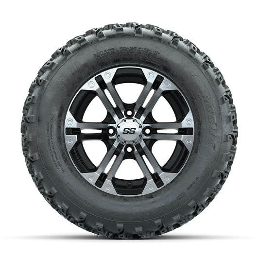 GTW Specter Machined/Black 12 in Wheels with 23x10.00-12 Rogue All Terrain Tires Full Set