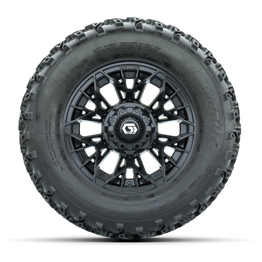 GTW Stellar Black 12 in Wheels with 23x10.00-12 Rogue All Terrain Tires Full Set