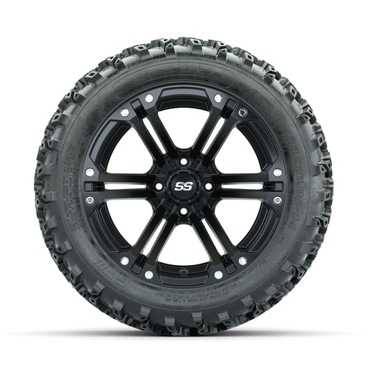 GTW Specter Matte Black 14 in Wheels with 23x10.00-14 Rogue All Terrain Tires Full Set