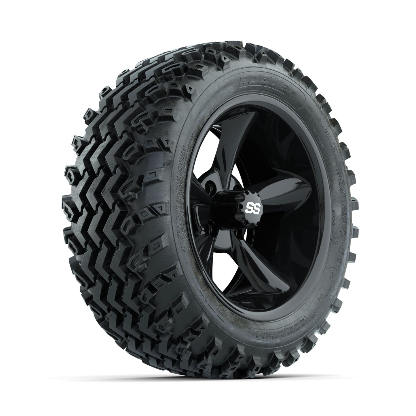 GTW Godfather Black 14 in Wheels with 23x10.00-14 Rogue All Terrain Tires Full Set