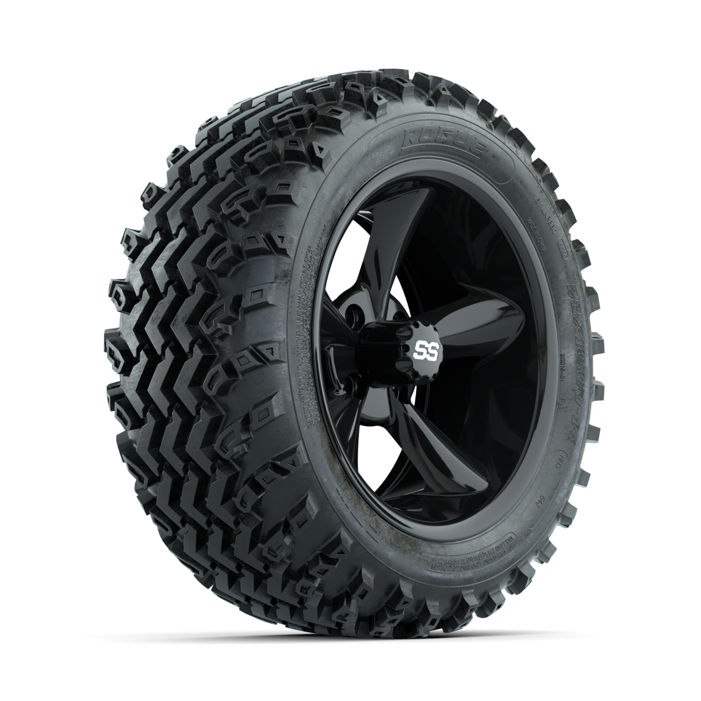 GTW Godfather Black 14 in Wheels with 23x10.00-14 Rogue All Terrain Tires Full Set