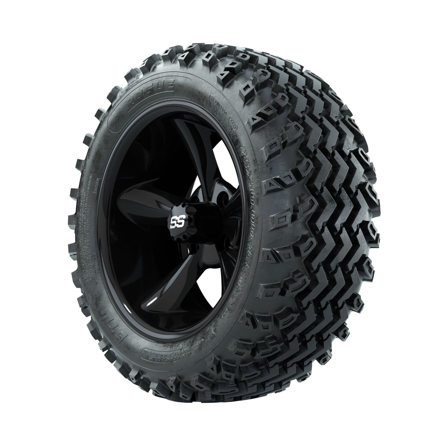 GTW Godfather Black 14 in Wheels with 23x10.00-14 Rogue All Terrain Tires Full Set