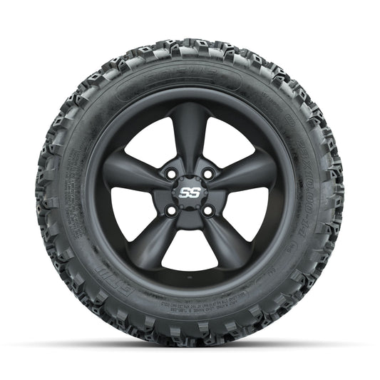 GTW Godfather Matte Grey 14 in Wheels with 23x10.00-14 Rogue All Terrain Tires Full Set