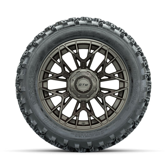 GTW Stellar Matte Bronze 14 in Wheels with 23x10.00-14 Rogue All Terrain Tires Full Set