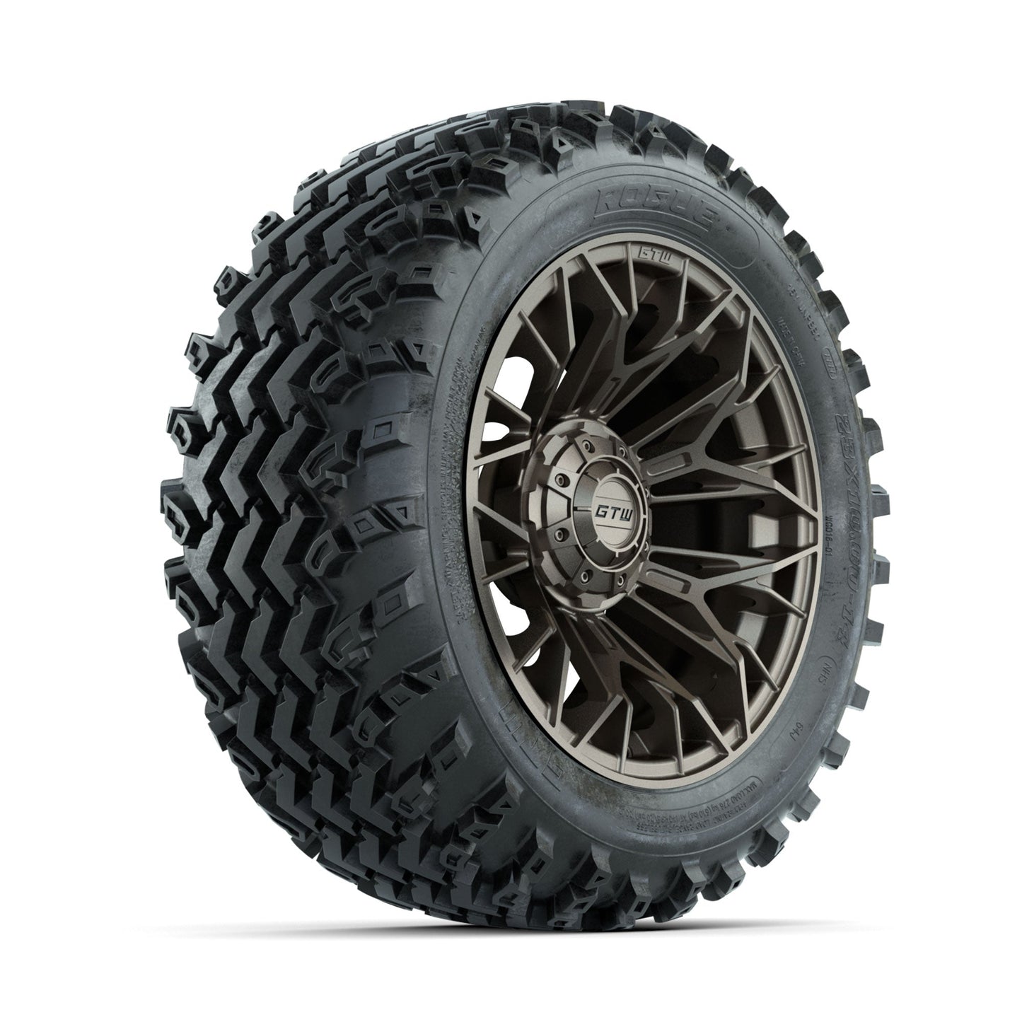 GTW Stellar Matte Bronze 14 in Wheels with 23x10.00-14 Rogue All Terrain Tires Full Set
