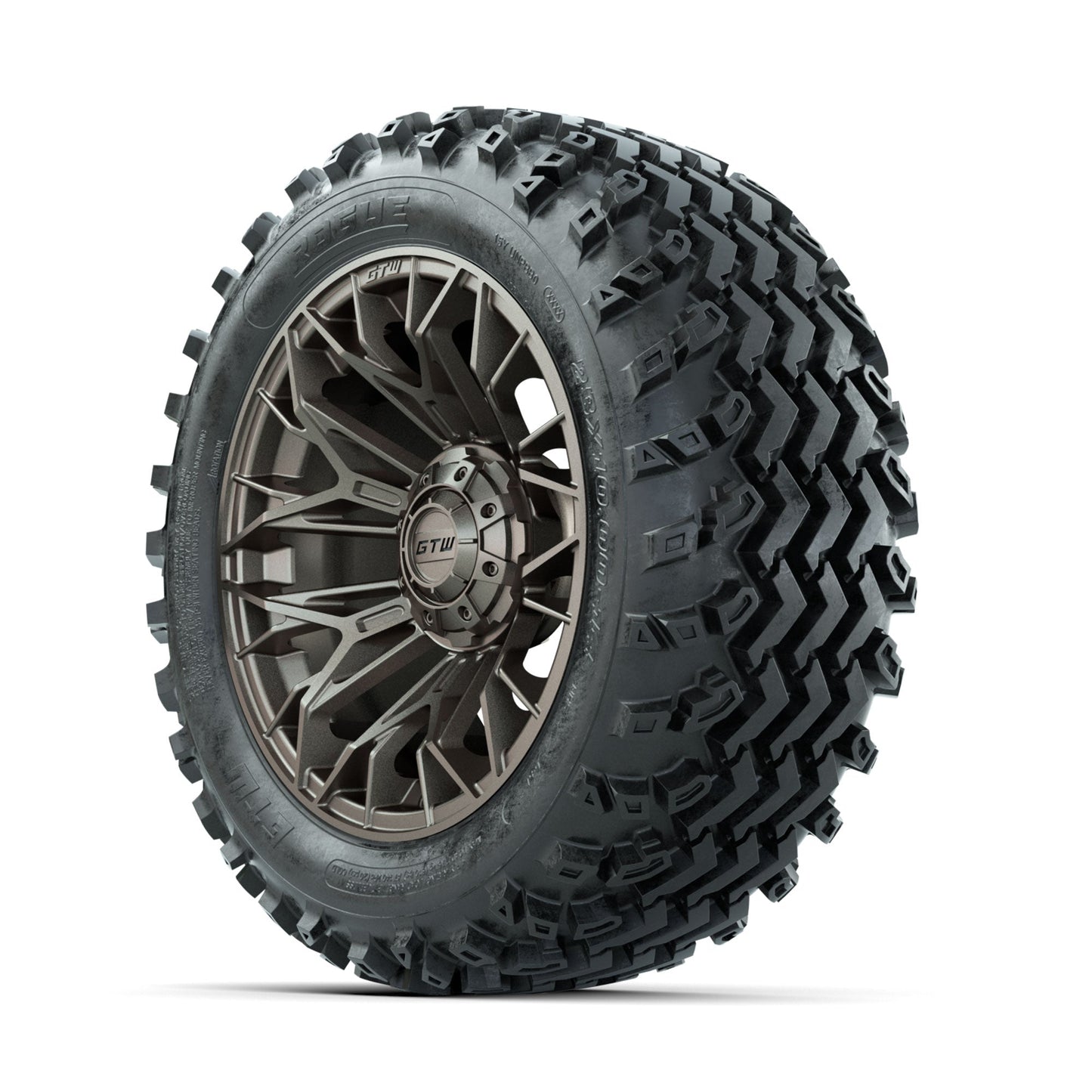 GTW Stellar Matte Bronze 14 in Wheels with 23x10.00-14 Rogue All Terrain Tires Full Set