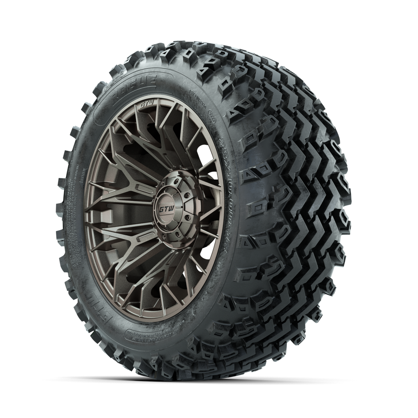 GTW Stellar Matte Bronze 14 in Wheels with 23x10.00-14 Rogue All Terrain Tires Full Set