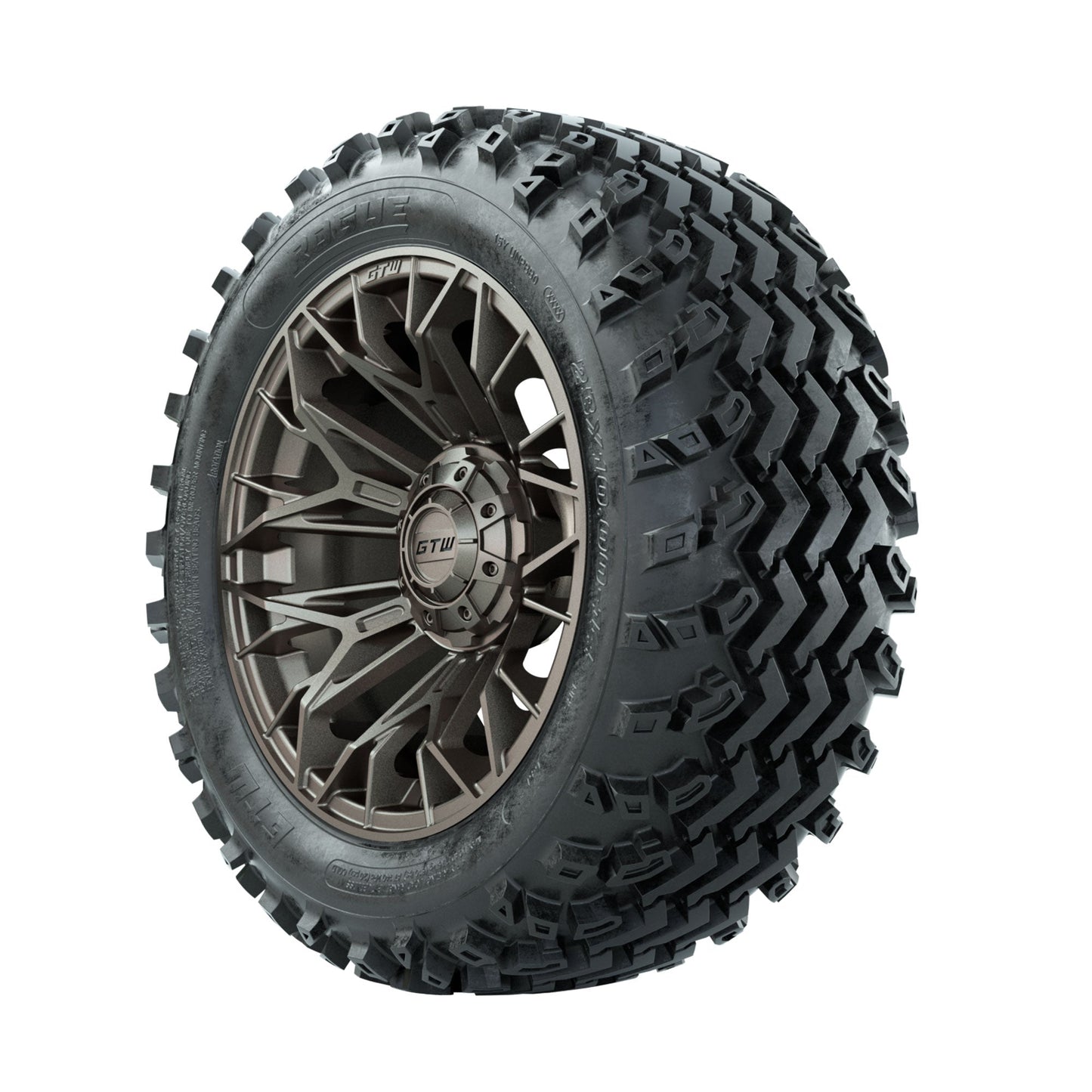 GTW Stellar Matte Bronze 14 in Wheels with 23x10.00-14 Rogue All Terrain Tires Full Set
