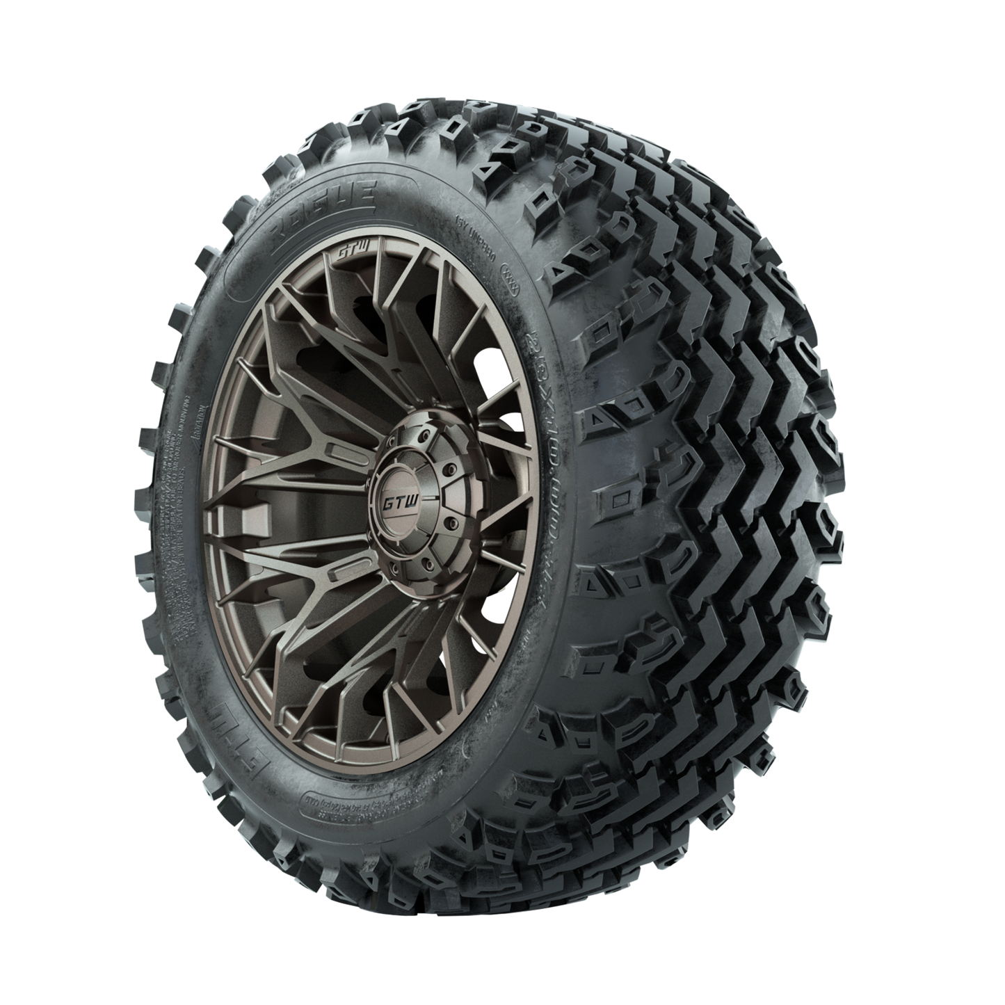 GTW Stellar Matte Bronze 14 in Wheels with 23x10.00-14 Rogue All Terrain Tires Full Set