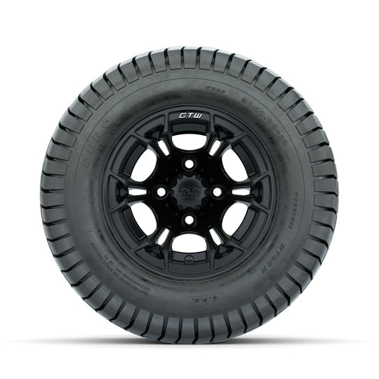 GTW Spyder Matte Black 10 in Wheels with 20x10-10 Duro Soft Street Tires Full Set