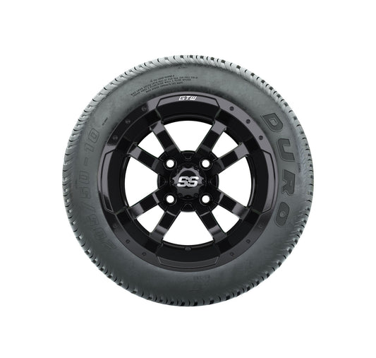 Set of (4) 10 inch GTW Storm Trooper Wheels on Lo-Pro Street Tires