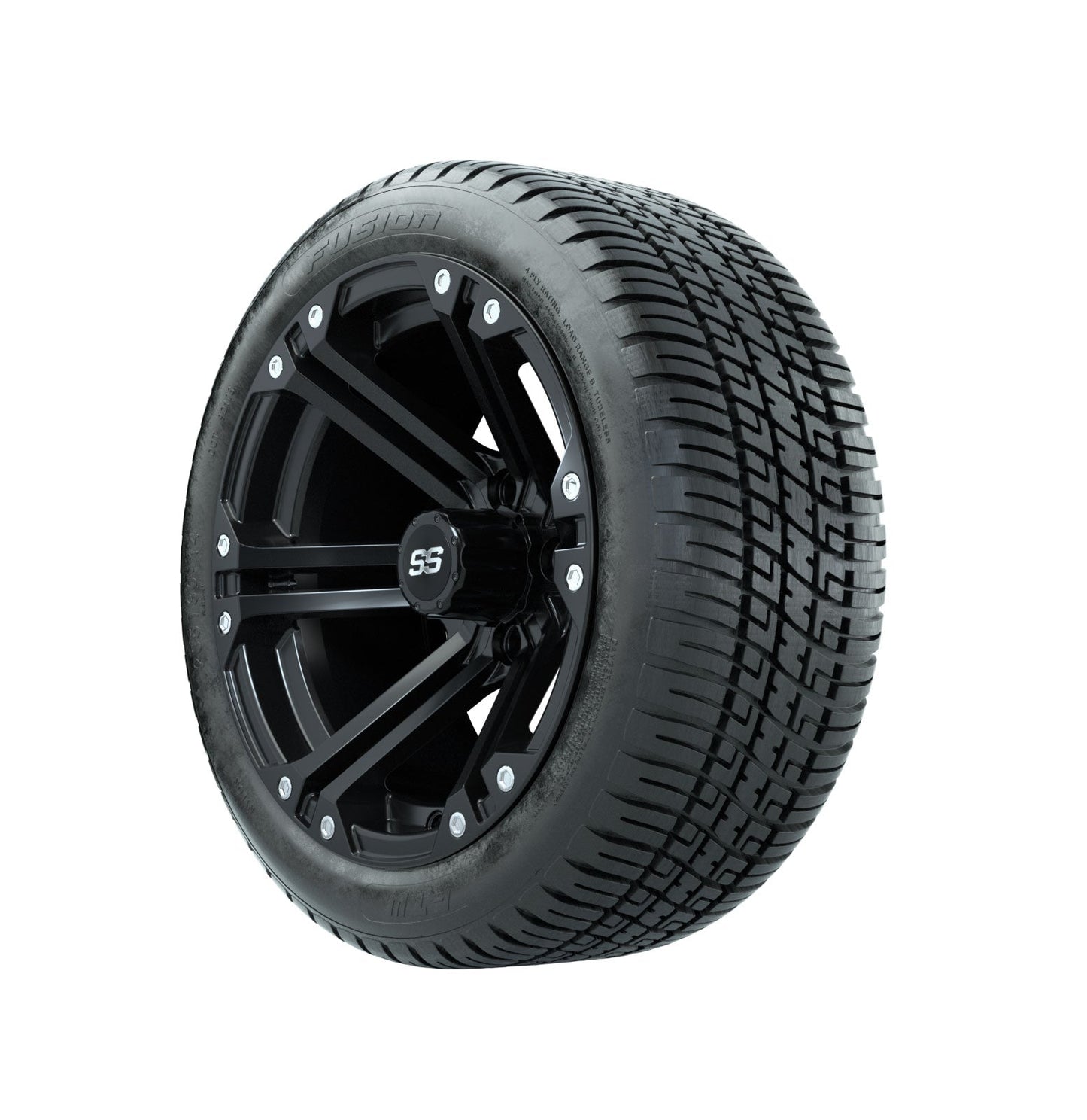 Set of (4) 14" GTW Matte Black Specter Wheels On Lo-Pro Tires