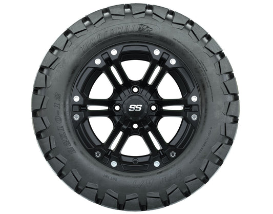 Set of (4) 12 in GTW Specter Wheels with 22x10-12 GTW Timberwolf All-Terrain Tires