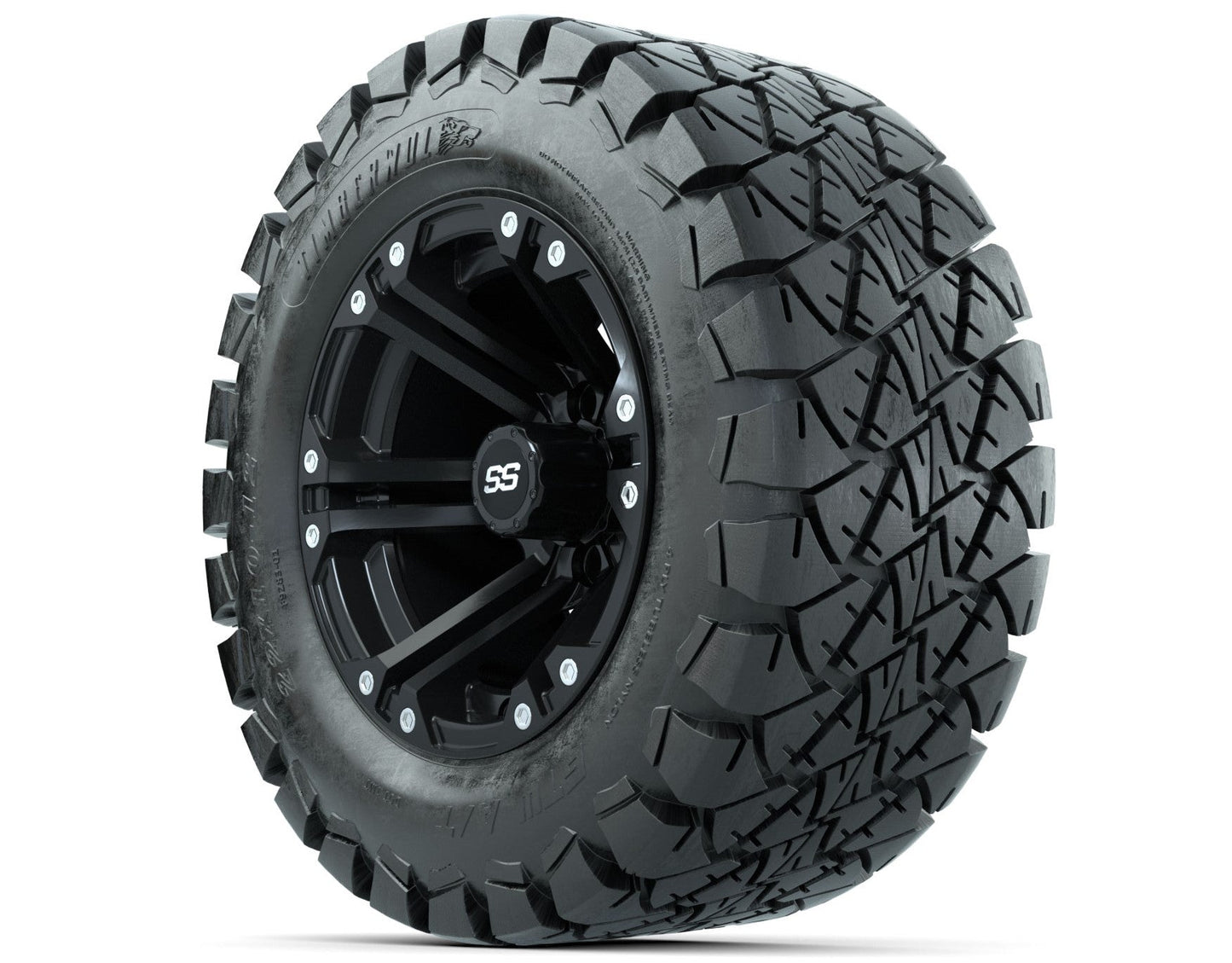 Set of (4) 12 in GTW Specter Wheels with 22x10-12 GTW Timberwolf All-Terrain Tires