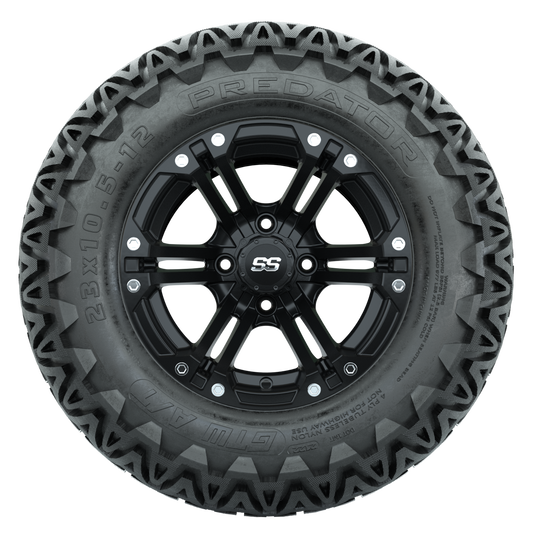 Set of (4) 12 in GTW Specter Wheels with 23x10.5-12 GTW Predator All-Terrain Tires