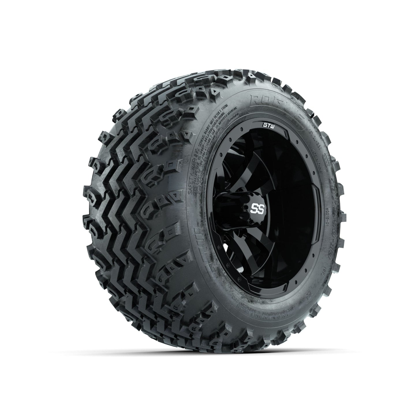 GTW Storm Trooper Black 10 in Wheels with 18x9.50-10 Rogue All Terrain Tires Full Set