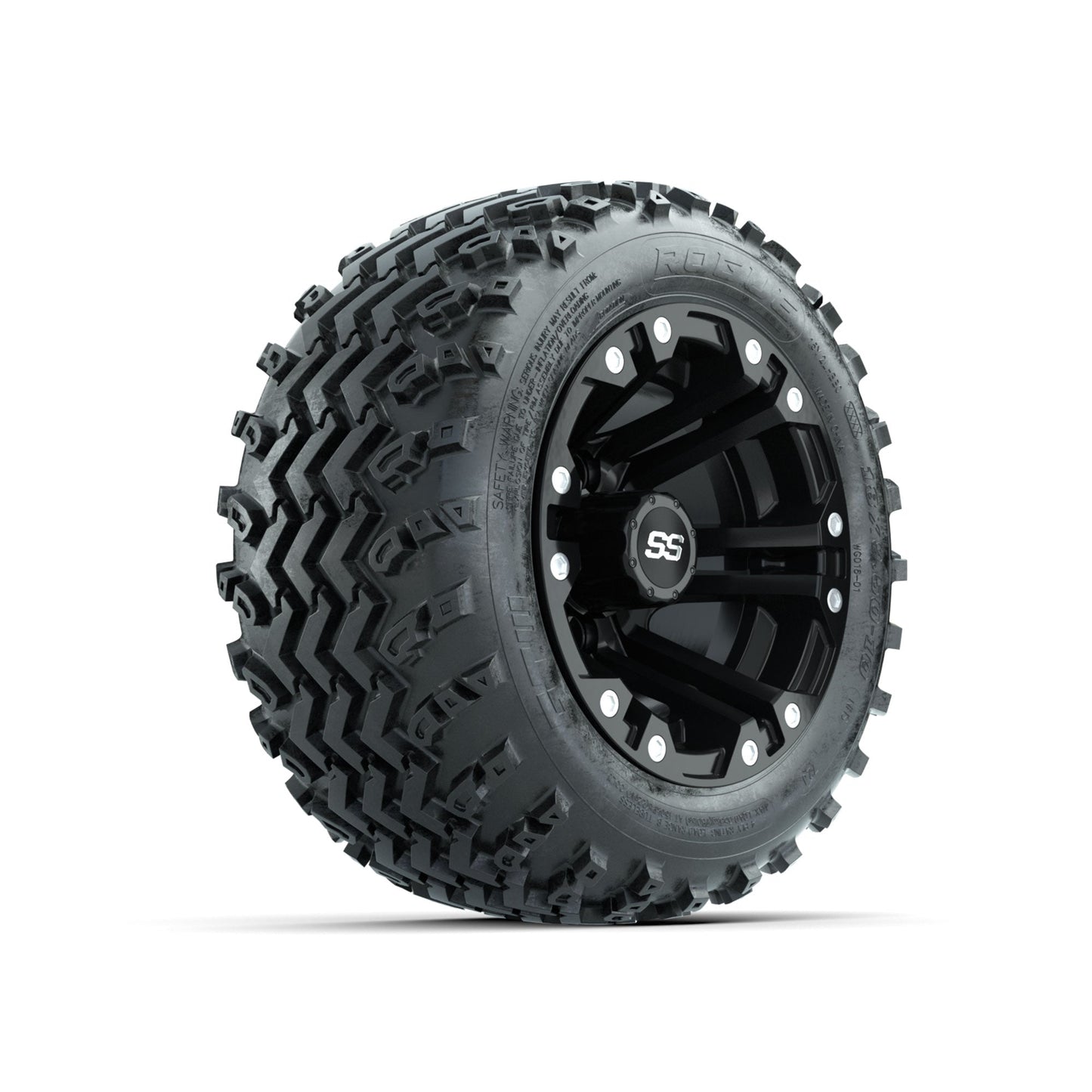 GTW Specter Matte Black 10 in Wheels with 18x9.50-10 Rogue All Terrain Tires Full Set