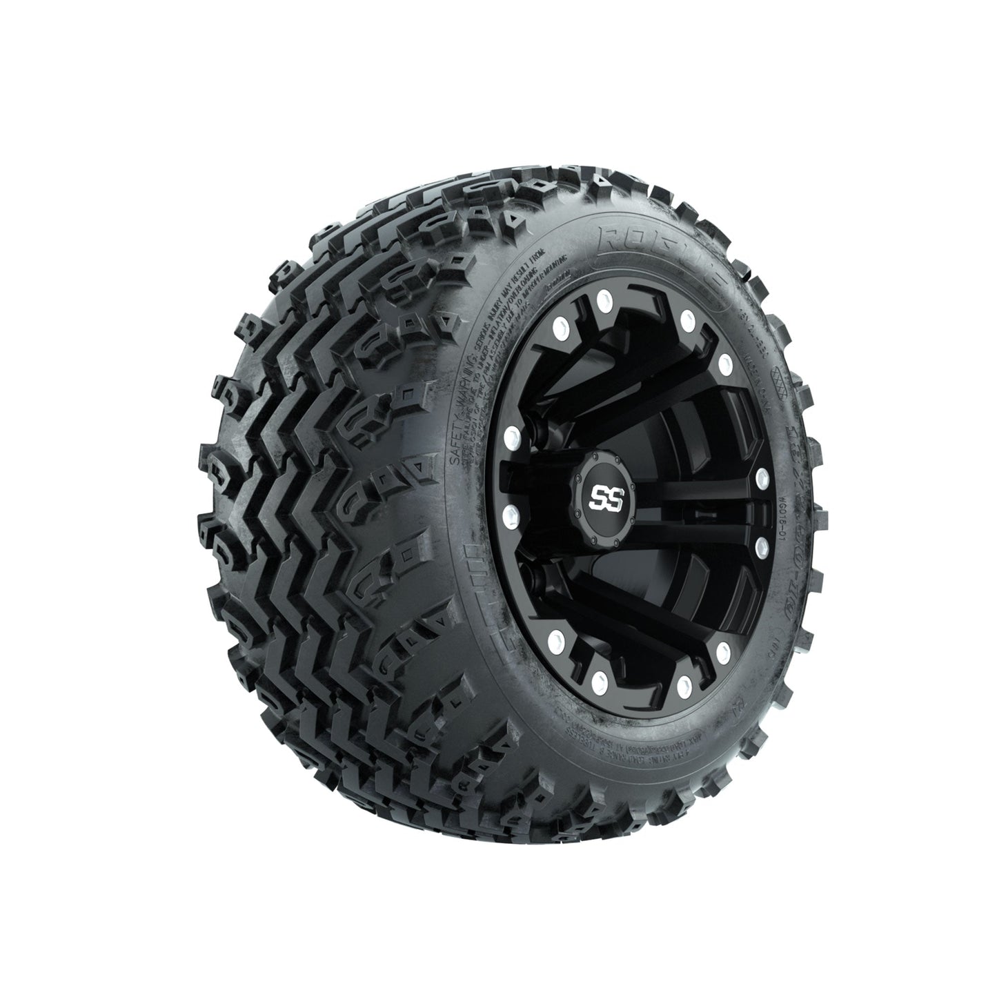 GTW Specter Matte Black 10 in Wheels with 18x9.50-10 Rogue All Terrain Tires Full Set