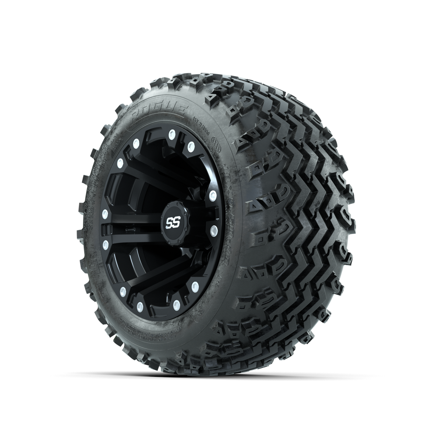 GTW Specter Matte Black 10 in Wheels with 18x9.50-10 Rogue All Terrain Tires Full Set