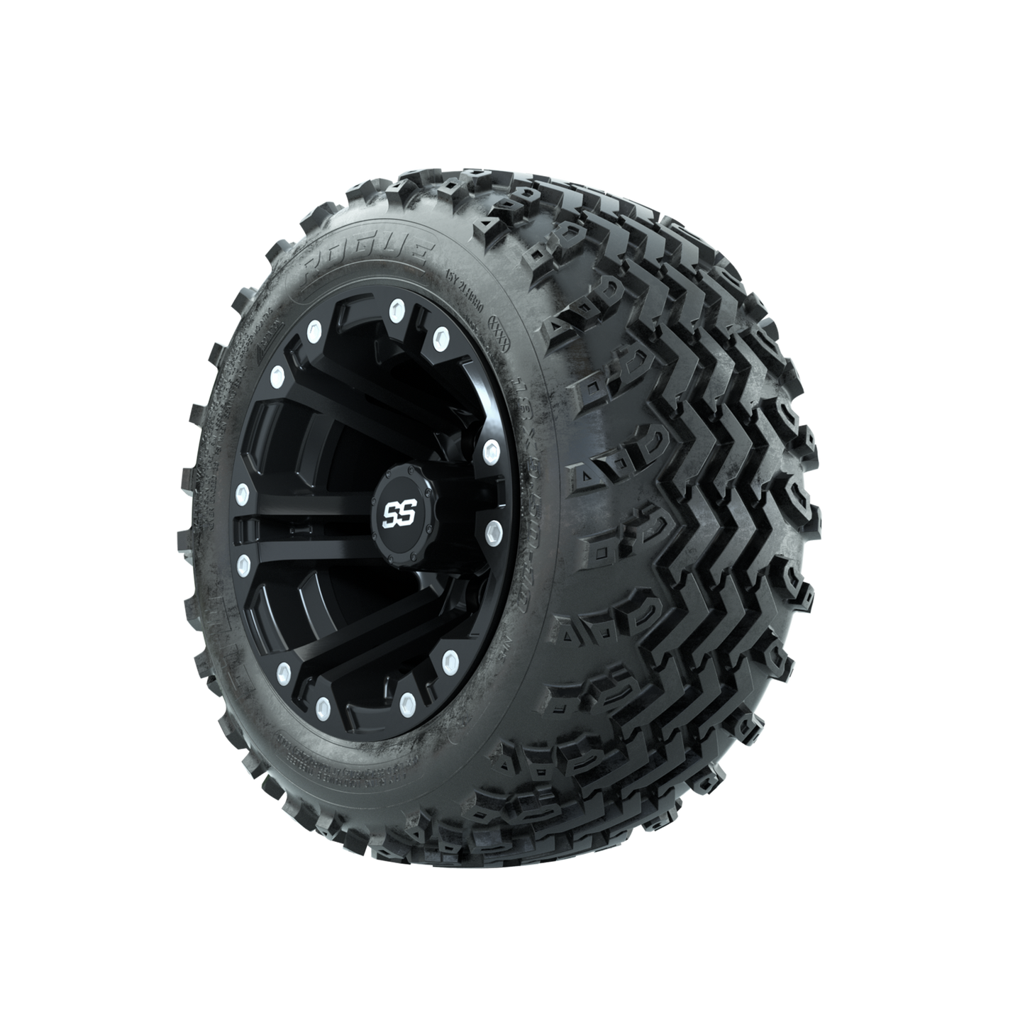 GTW Specter Matte Black 10 in Wheels with 18x9.50-10 Rogue All Terrain Tires Full Set