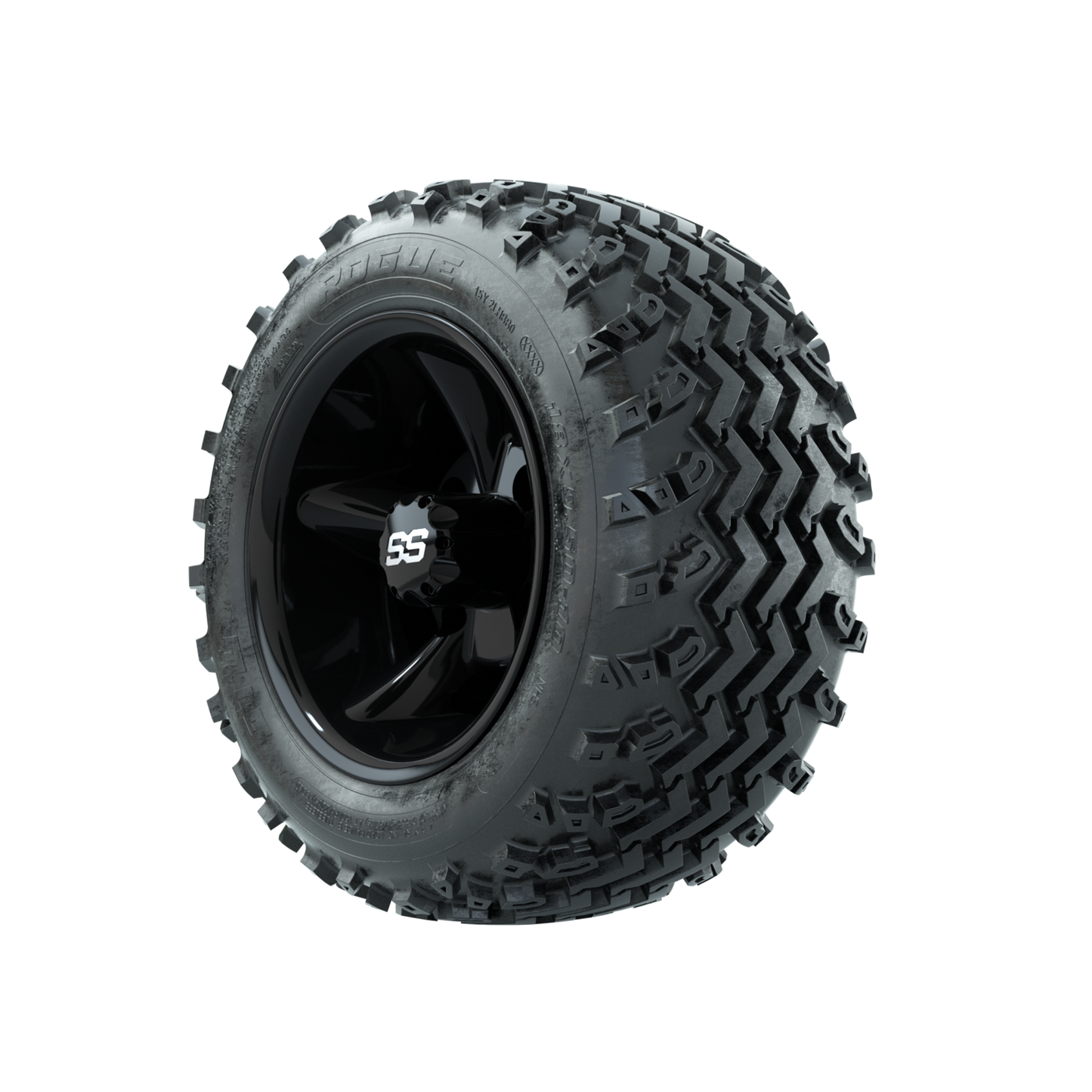 GTW Godfather Black 10 in Wheels with 18x9.50-10 Rogue All Terrain Tires Full Set