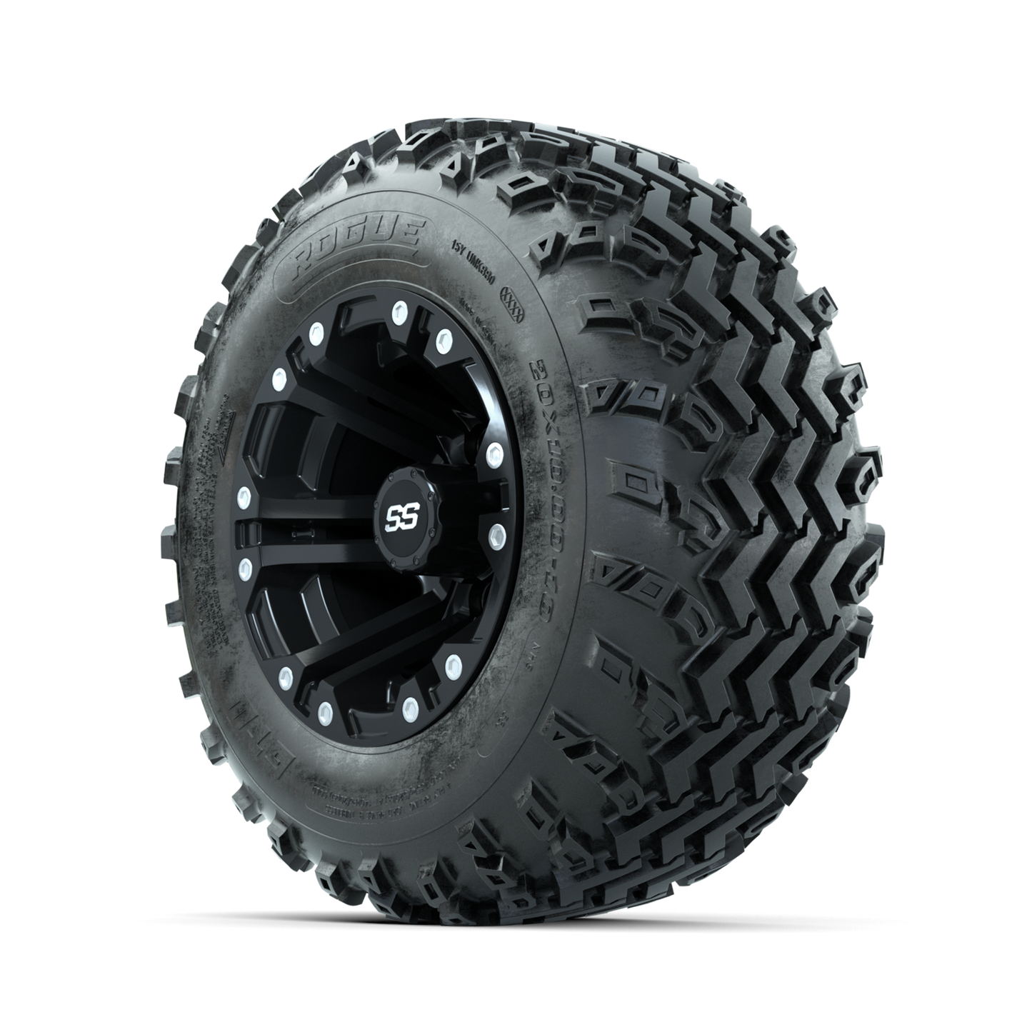 GTW Specter Matte Black 10 in Wheels with 20x10.00-10 Rogue All Terrain Tires Full Set
