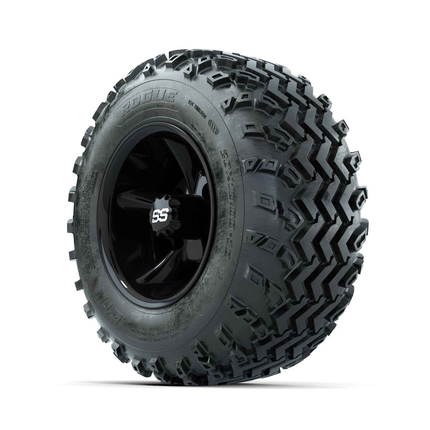 GTW Godfather Black 10 in Wheels with 20x10.00-10 Rogue All Terrain Tires Full Set