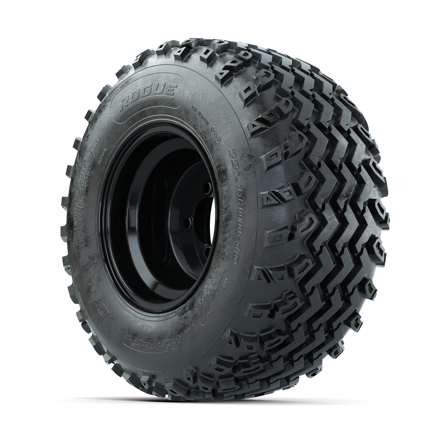 GTW Steel Black 10 in Wheels with 22x11.00-10 Rogue All Terrain Tires Full Set