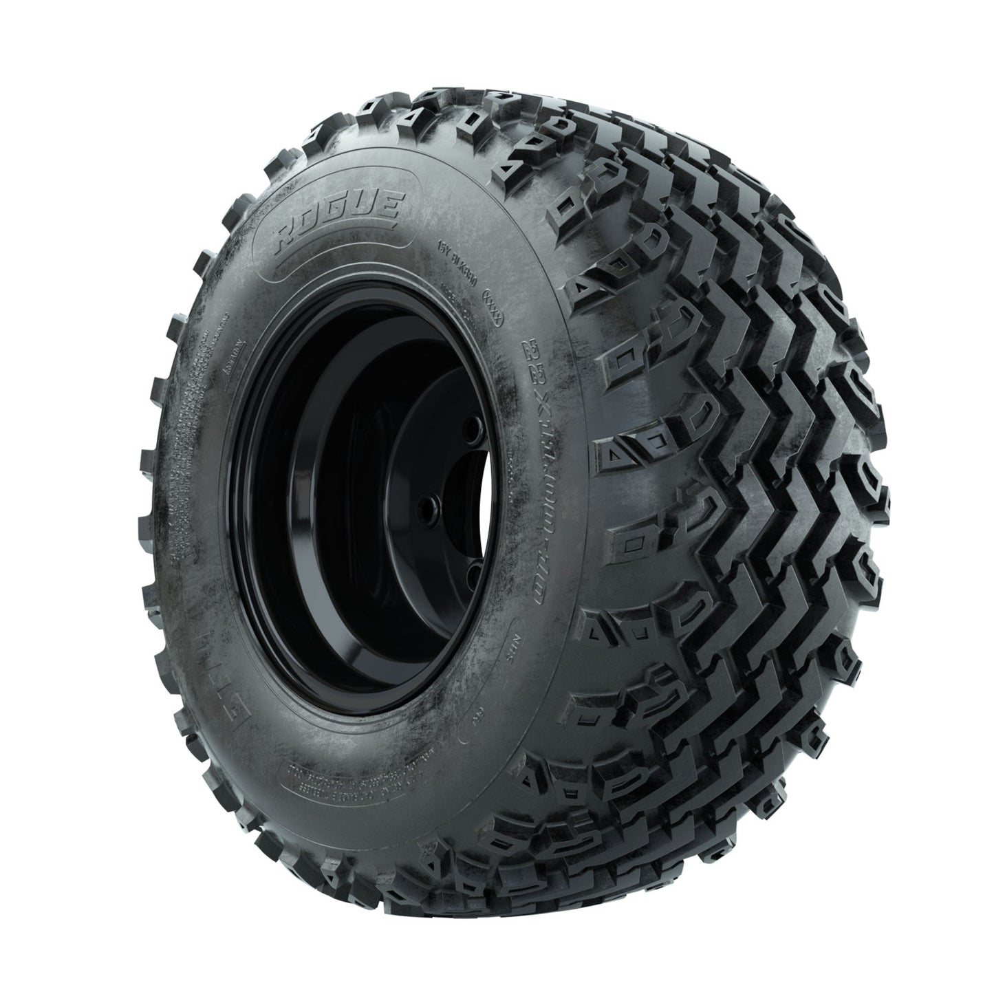 GTW Steel Black 10 in Wheels with 22x11.00-10 Rogue All Terrain Tires Full Set