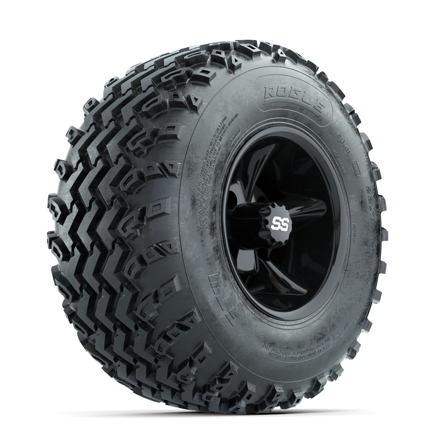 GTW Godfather Black 10 in Wheels with 22x11.00-10 Rogue All Terrain Tires Full Set