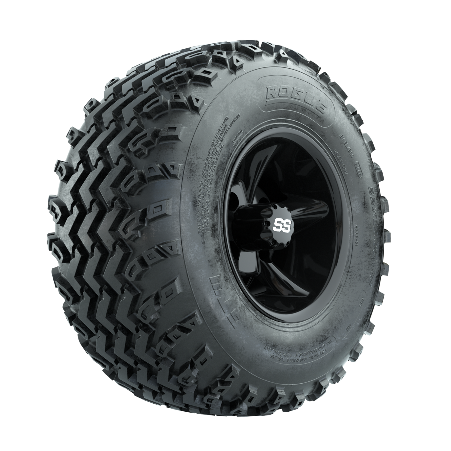 GTW Godfather Black 10 in Wheels with 22x11.00-10 Rogue All Terrain Tires Full Set