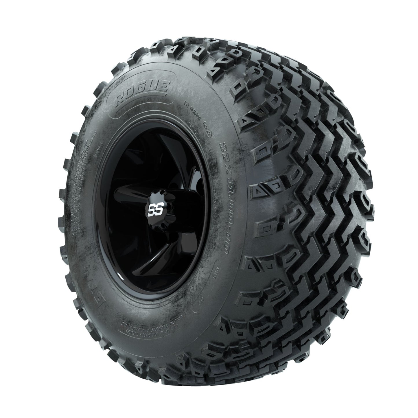 GTW Godfather Black 10 in Wheels with 22x11.00-10 Rogue All Terrain Tires Full Set
