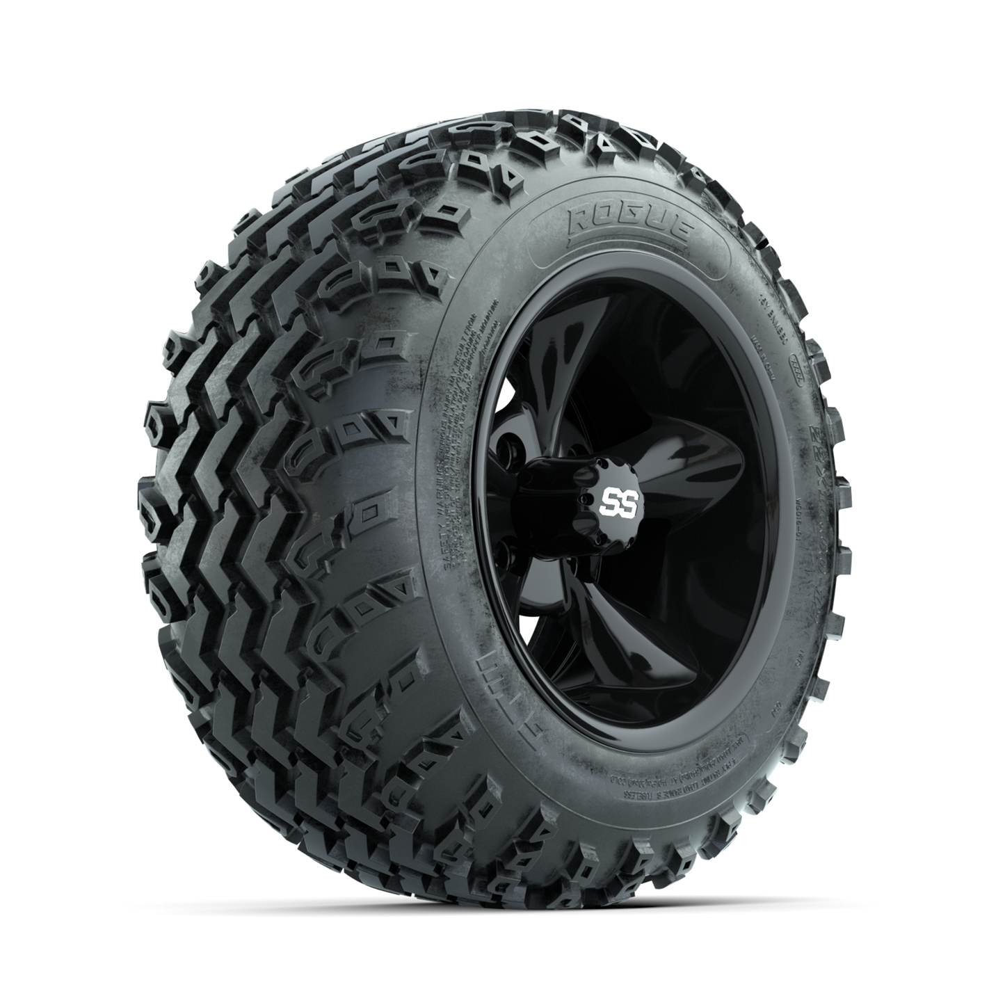 GTW Godfather Black 12 in Wheels with 22x11.00-12 Rogue All Terrain Tires Full Set