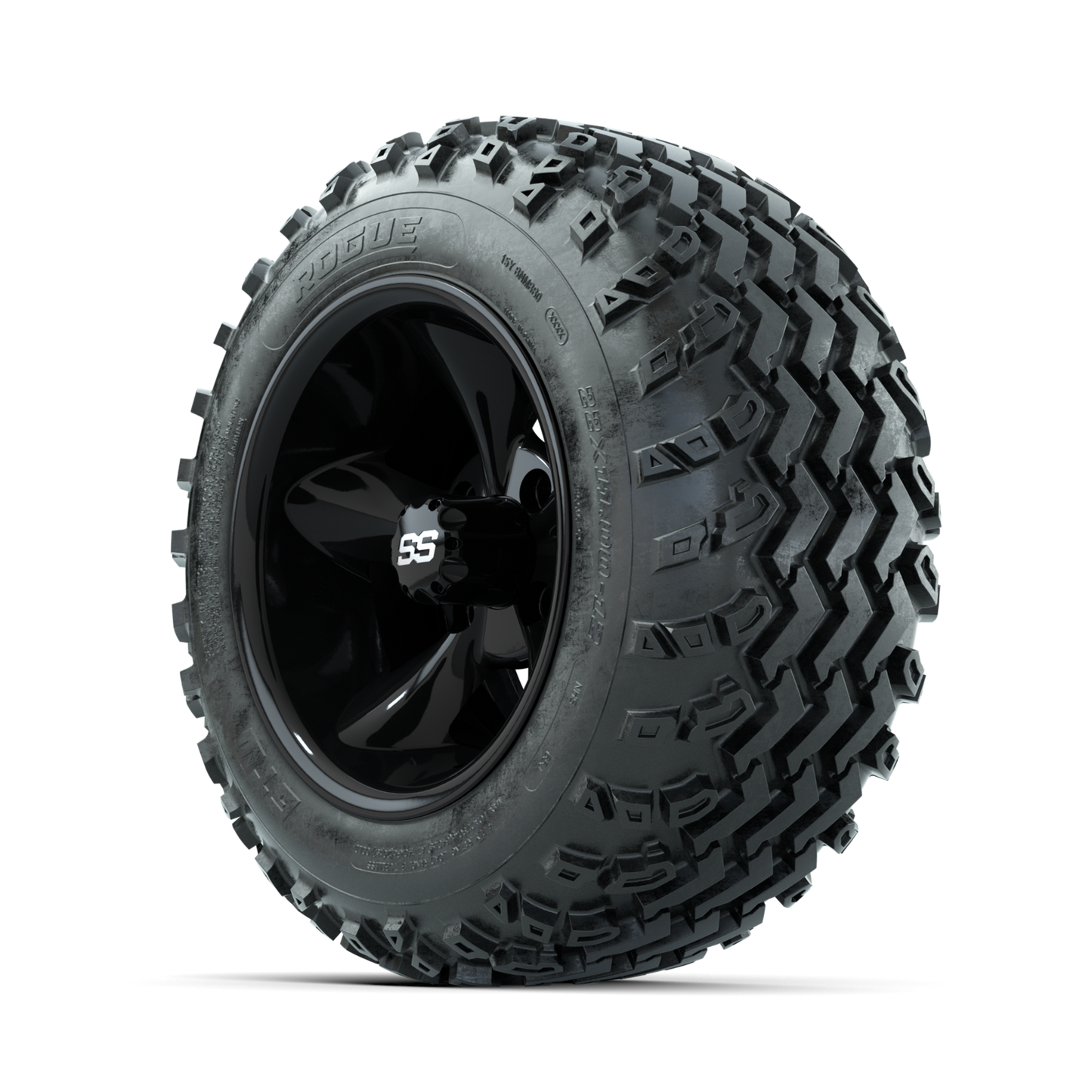 GTW Godfather Black 12 in Wheels with 22x11.00-12 Rogue All Terrain Tires Full Set