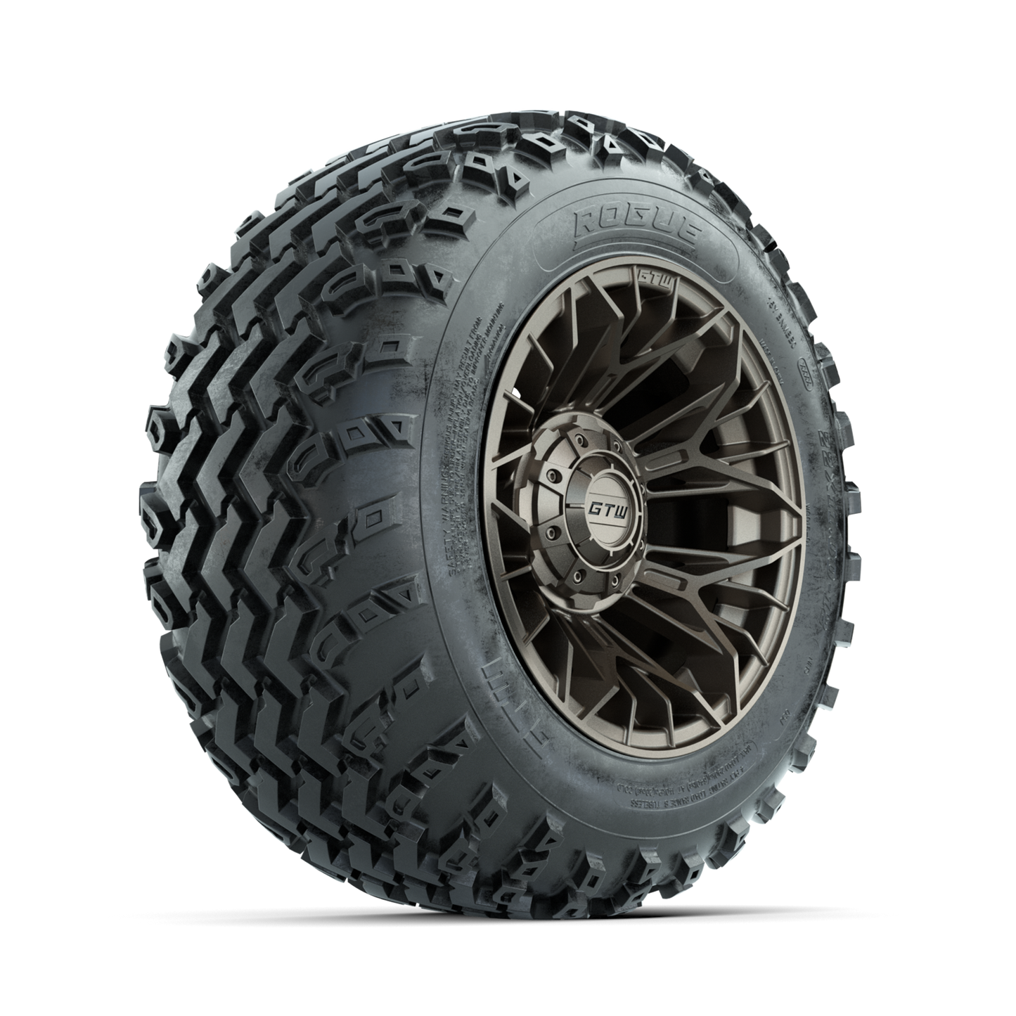 GTW Stellar Matte Bronze 12 in Wheels with 22x11.00-12 Rogue All Terrain Tires Full Set