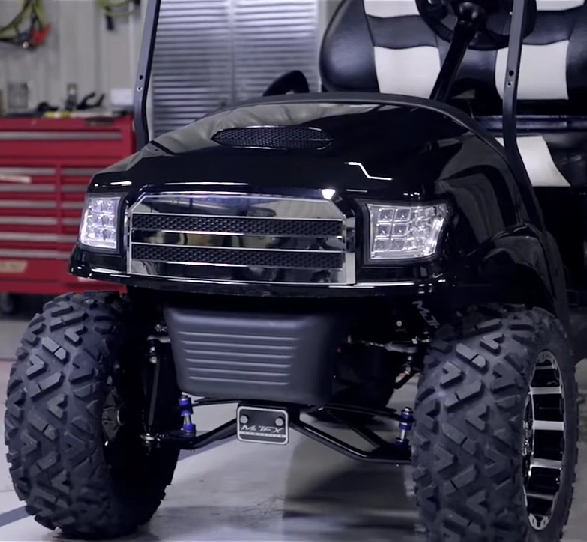 MadJax Black Alpha Body Kit for Club Car Precedent - Off-Road Grill & LED Lights