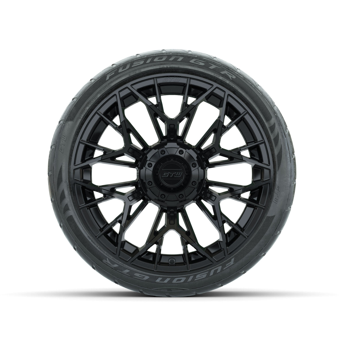 Set of (4) 15 in GTW® Stellar Black Wheels with 215/40-R15 Fusion GTR Street Tires